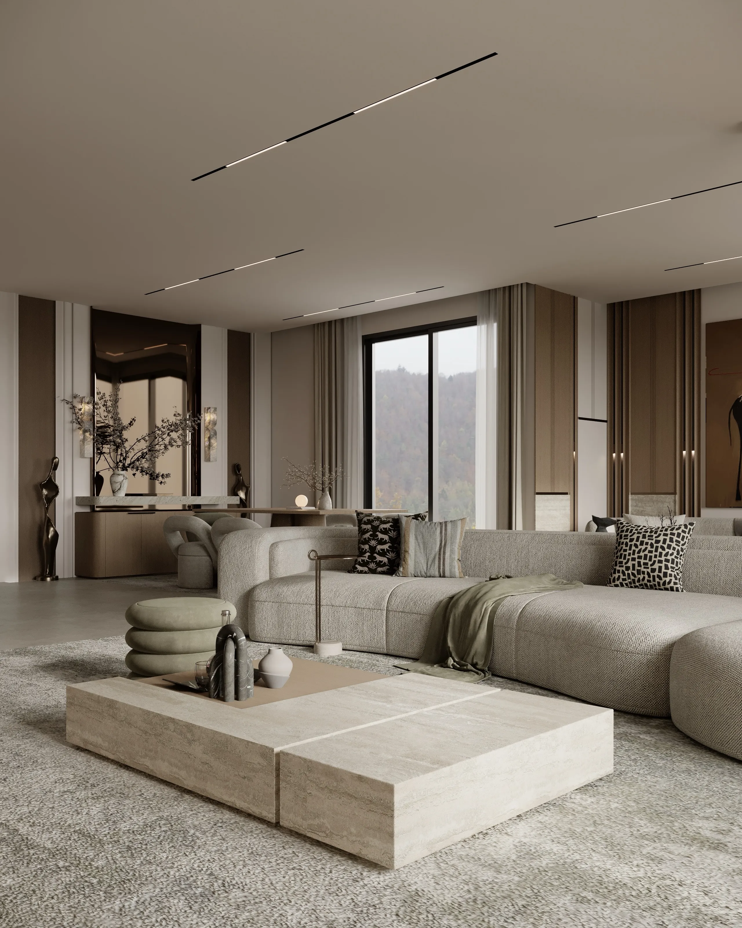 Contemporary Living Room Furniture Layout